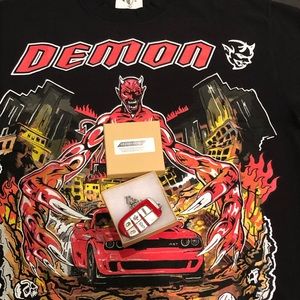 Warren Lotas x Dodge shirt and keychain set.